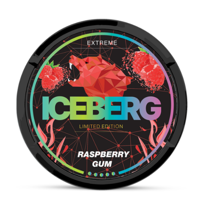 Iceberg-snus-raspberry-gum-nicotinepouch.com