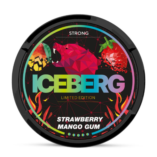 Iceberg-snus-strawberry-mango-gum-strong-nicotinepouch.com